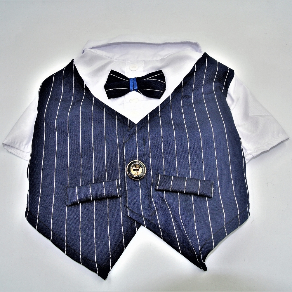 Formal Bowtie Tuxedo Dog Clothes Size M